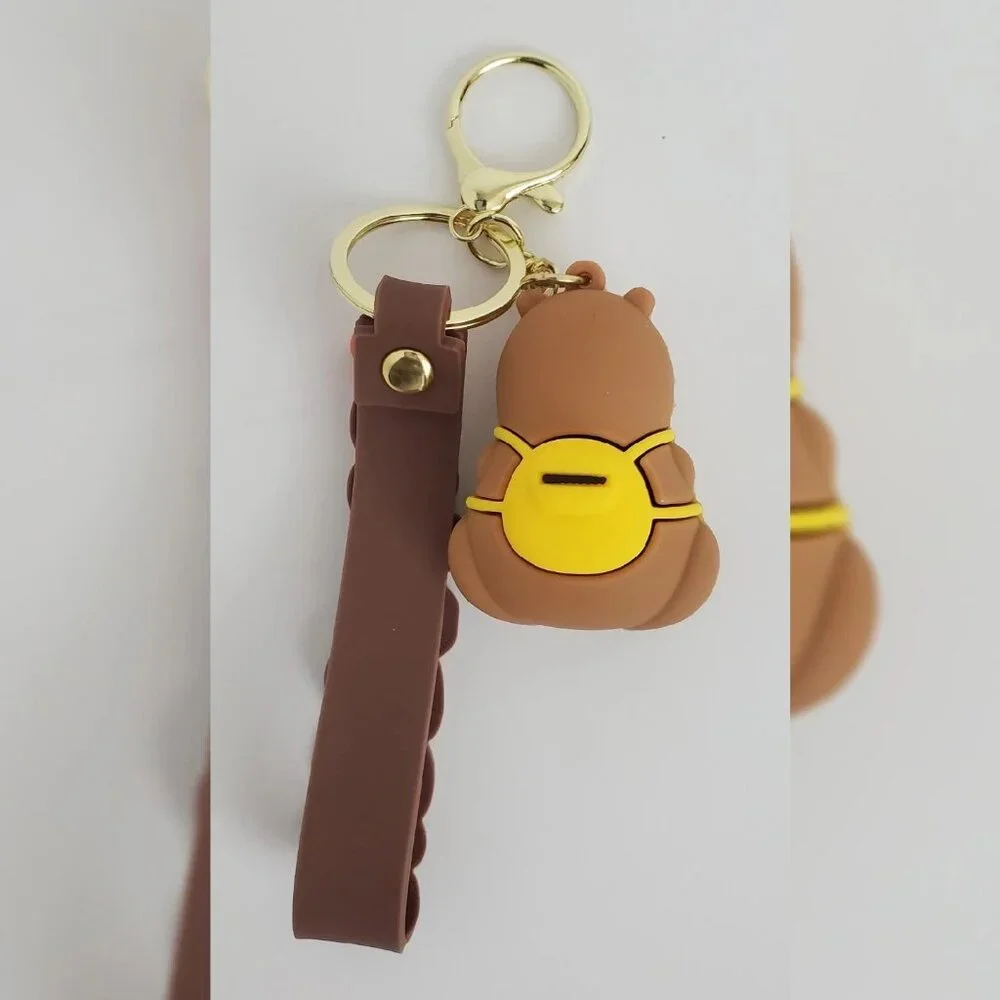 NWT CAPYBARA KEY CHAIN DIFFERENT ACTIONS 3D LOGO
